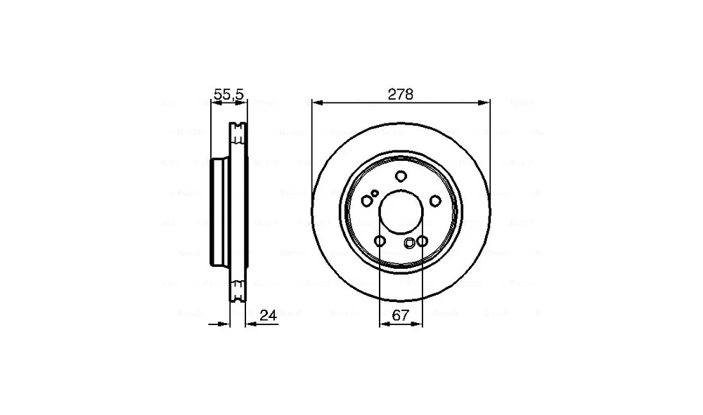 Bremseskive - 0 986 479 133 - (BOSCH) v:3364295