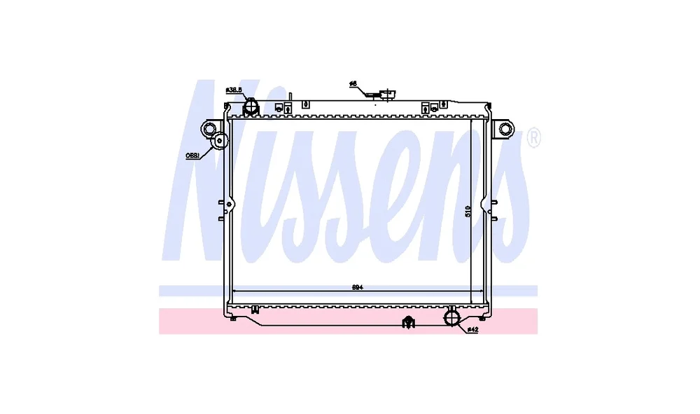 Radiator, Motorkjøling 64881 (Nissens) v:963076