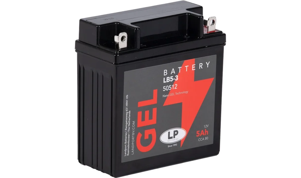 Batteri 12V-5Ah GB5L-B, Gel v:2524070