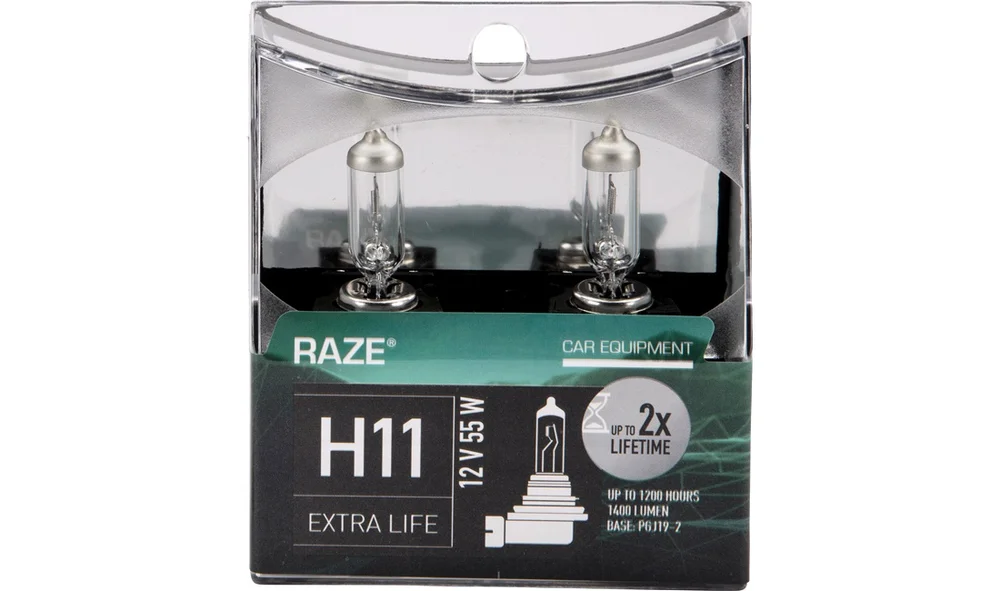 EXTRA LIFE pæresett H11 RAZE v:1695198 EXTRA LIFE pæresett H11 RAZE v:1695198