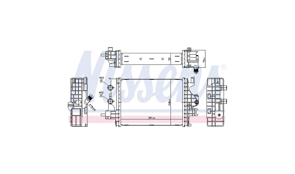 Radiator, Motorkjøling 607258 (Nissens) v:5914326