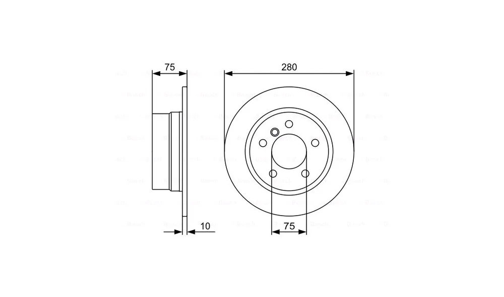 Bremseskive - 0 986 479 494 - (BOSCH) v:7030043