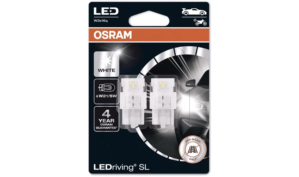 Pæresett LEDriving W21\/5W White Osram v:7226699 Pæresett LEDriving W21\/5W White Osram v:7226699