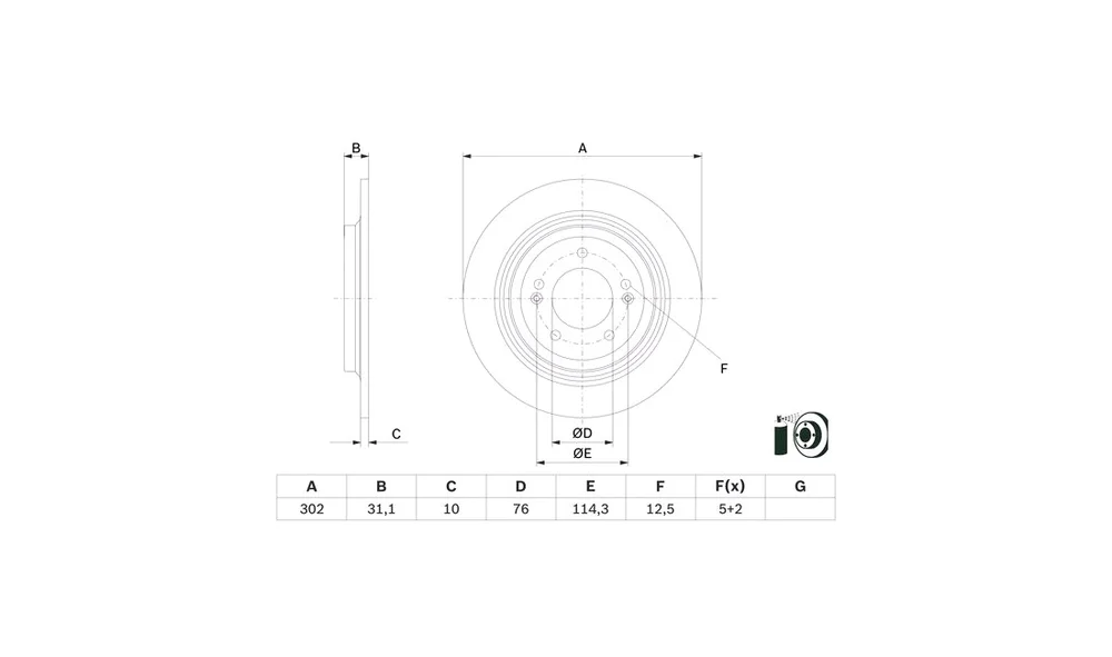 Bremseskive - 0 986 479 E46 - (BOSCH) v:8149157