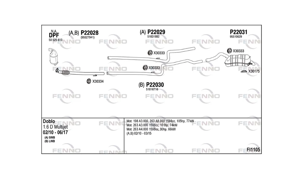 Avgassanlegg – FI1105 – (Fenno) v:2914136 Avgassanlegg – FI1105 – (Fenno) v:2914136