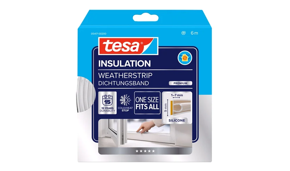 TESA, Tetningslist, transp, 9mm x 6mtr v:3389606 TESA, Tetningslist, transp, 9mm x 6mtr v:3389606