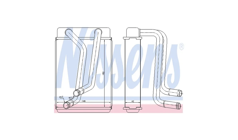 Varmeapparat register 77508 (Nissens) v:2609702