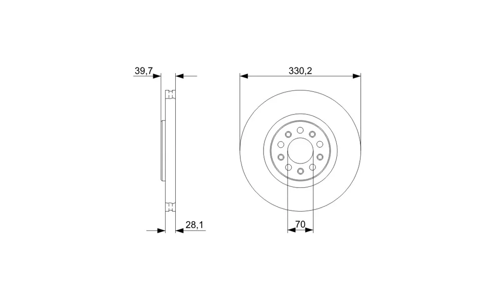 Bremseskive - 0 986 479 C82 - (BOSCH) v:108119