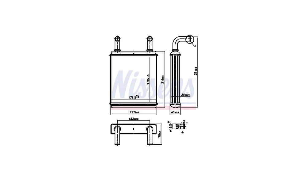 Varmeapparat register 707225 (Nissens) v:9276357