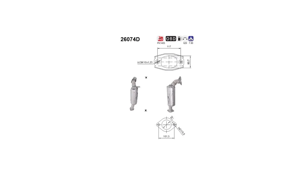 Katalysator – 26074D – (AS) v:4069561 Katalysator – 26074D – (AS) v:4069561