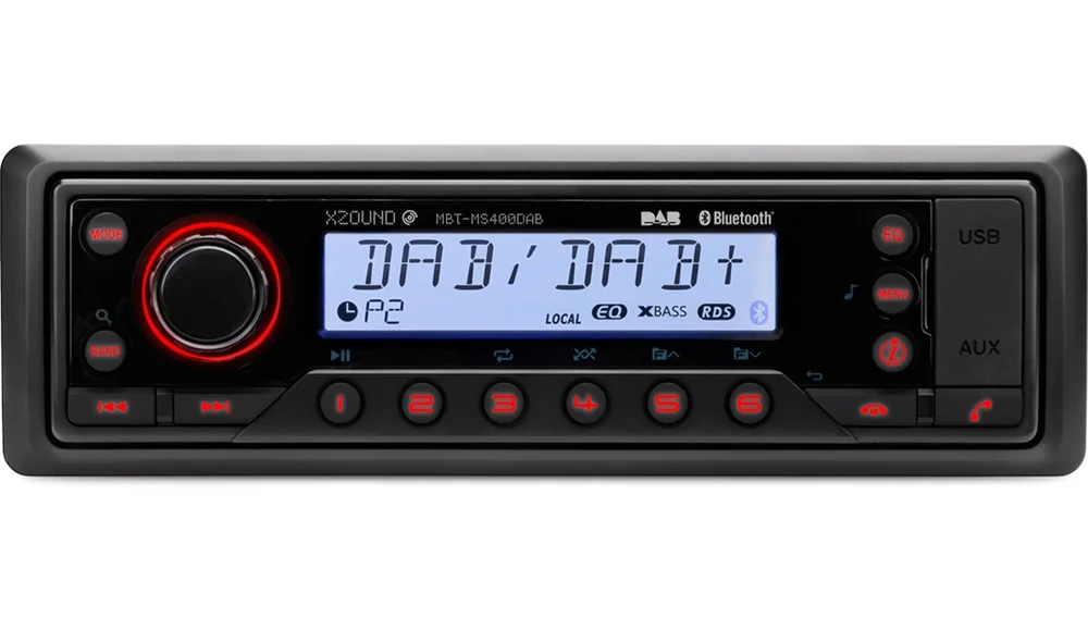 Xzound MBT-MS400D 1DIN Marine Radio Sort v:4168072