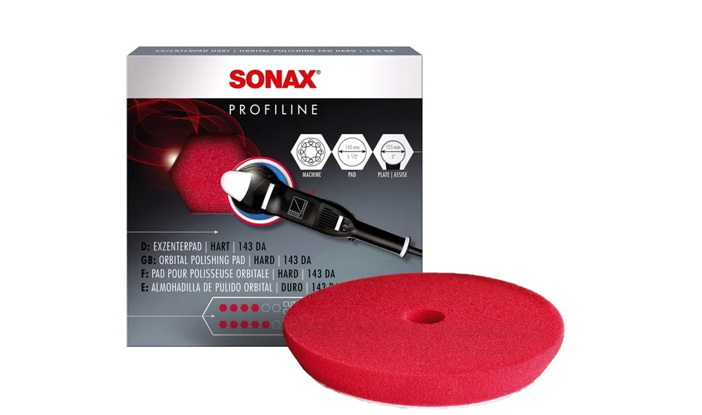 SONAX Poleringspute Rød Ø130 Hard v:7249021 SONAX Poleringspute Rød Ø130 Hard v:7249021