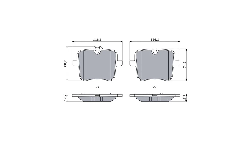 Bremsekloss Sett 0 986 424 923 (BOSCH) v:792117