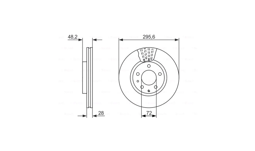 Bremseskive - 0 986 479 758 - (BOSCH) v:4644629
