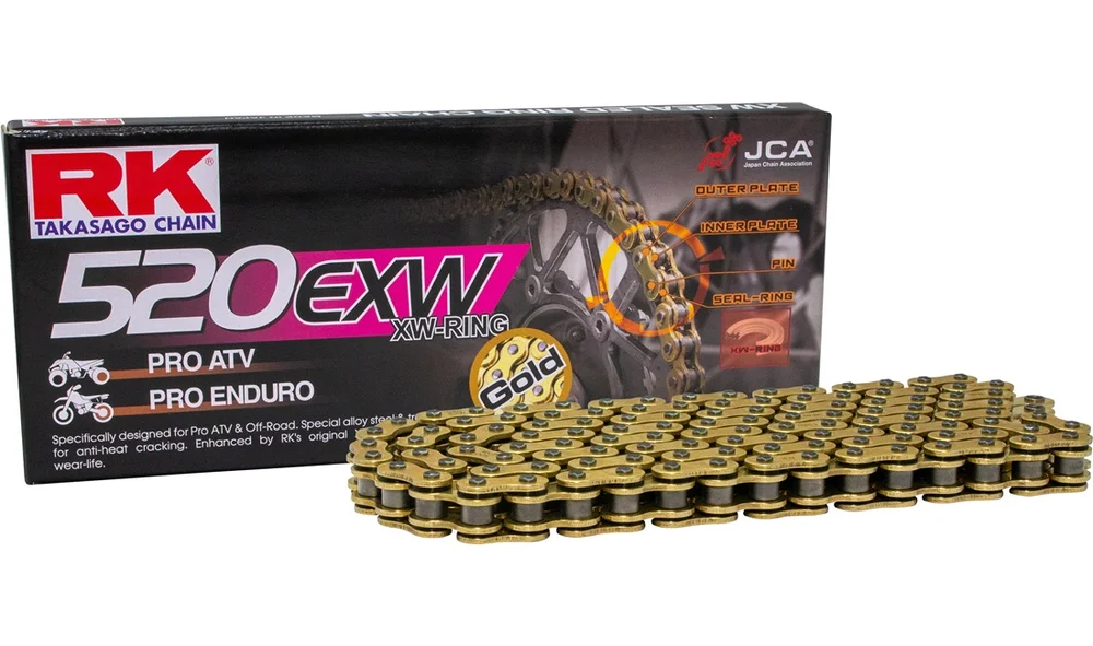 Kjede MX GB520EXW Gull XW-ring 138 ledd v:2062750 Kjede MX GB520EXW Gull XW-ring 138 ledd v:2062750