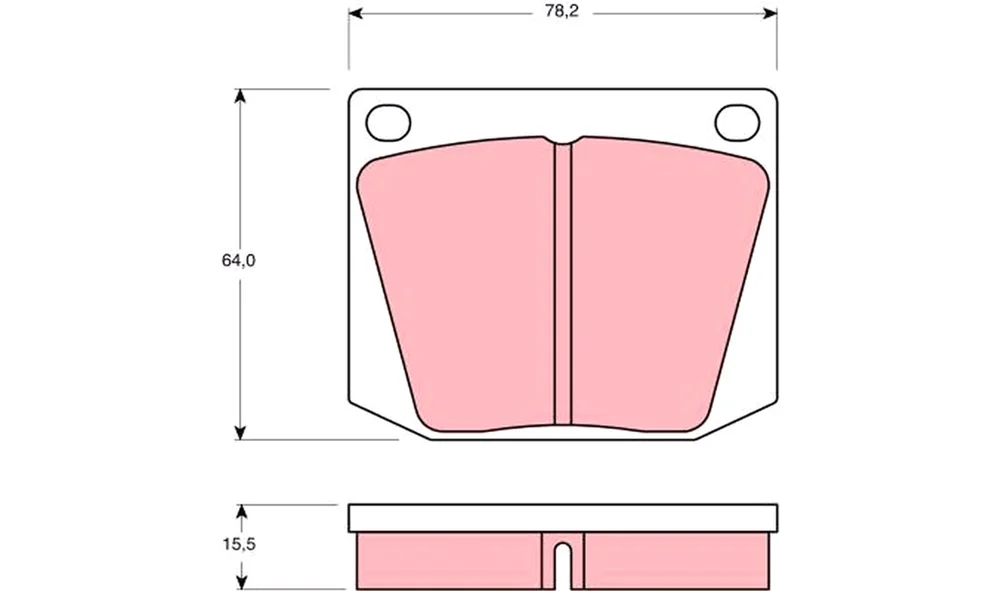 Bremsekloss Sett – GDB541 – (TRW) v:3355399 Bremsekloss Sett – GDB541 – (TRW) v:3355399