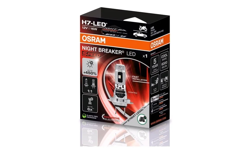 Pære H7 Night Breaker Led Speed +450% v:6006058 Pære H7 Night Breaker Led Speed +450% v:6006058