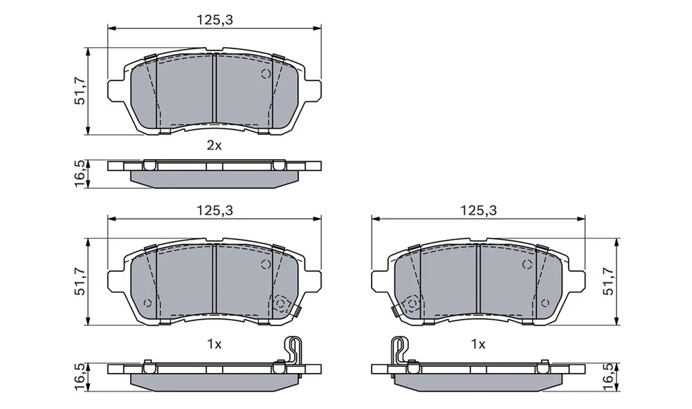 Bremsekloss Sett v:3947540