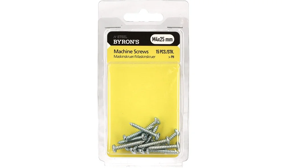 Skruer PH M4x25 mm – 15 stk v:175034 Skruer PH M4x25 mm – 15 stk v:175034