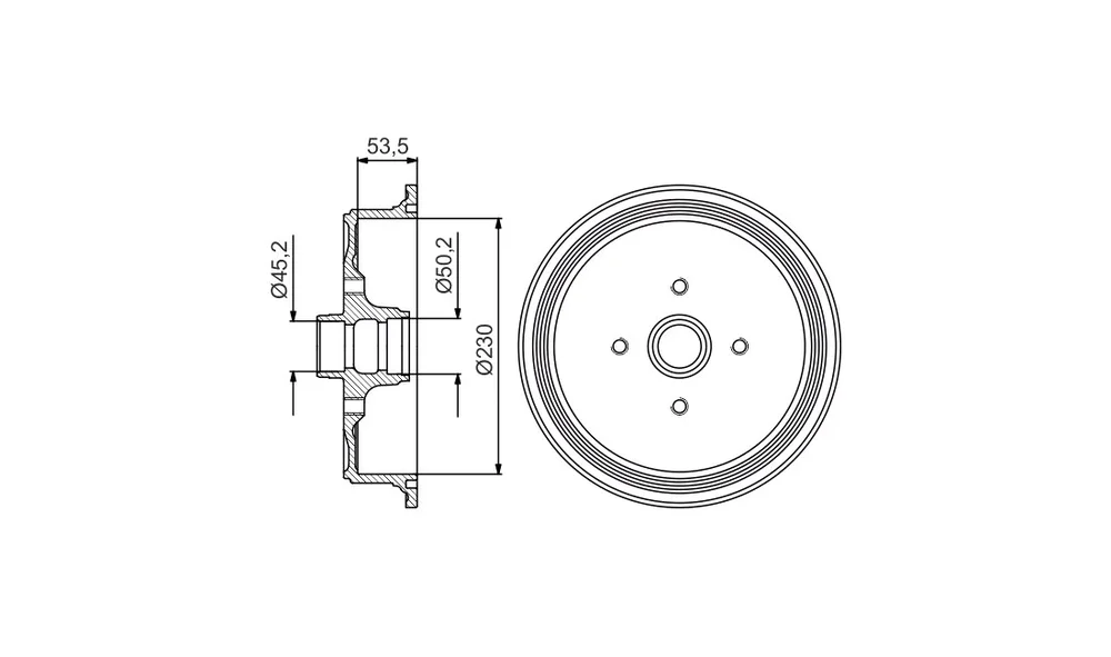 Bremsetrommel – 0 986 477 160 – (BOSCH) v:9715423 Bremsetrommel – 0 986 477 160 – (BOSCH) v:9715423