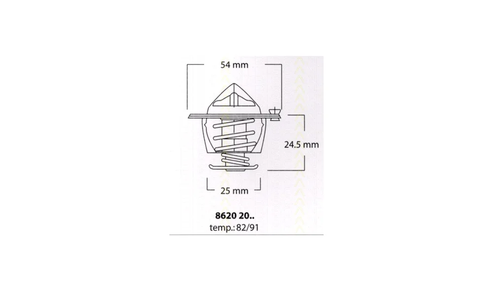 Termostat, Kjølemiddel 8620 2082 (Trisca v:8616040