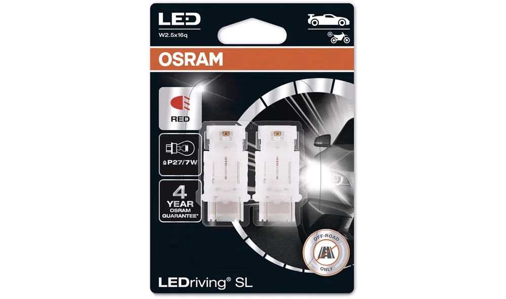 Pæresett LED Retrofit P27\/7W Rød Osram v:3156365 Pæresett LED Retrofit P27\/7W Rød Osram v:3156365