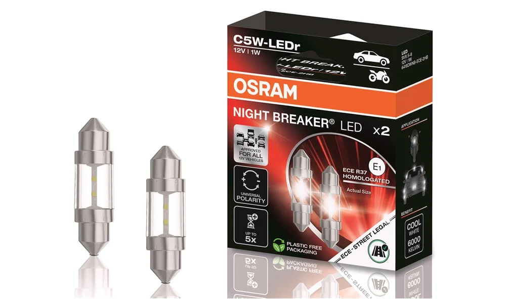 Pinolpære C5W 36mm Night Breaker LED v:771338 Pinolpære C5W 36mm Night Breaker LED v:771338
