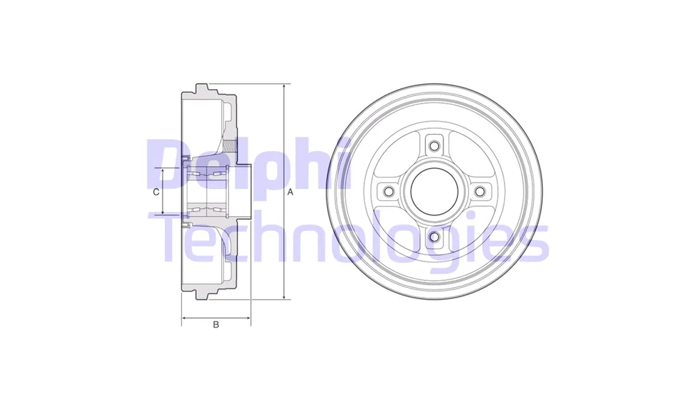 Bremsetrommel – BFR626 – (Delphi) v:8193572 Bremsetrommel – BFR626 – (Delphi) v:8193572